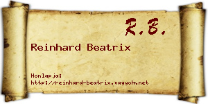 Reinhard Beatrix névjegykártya
